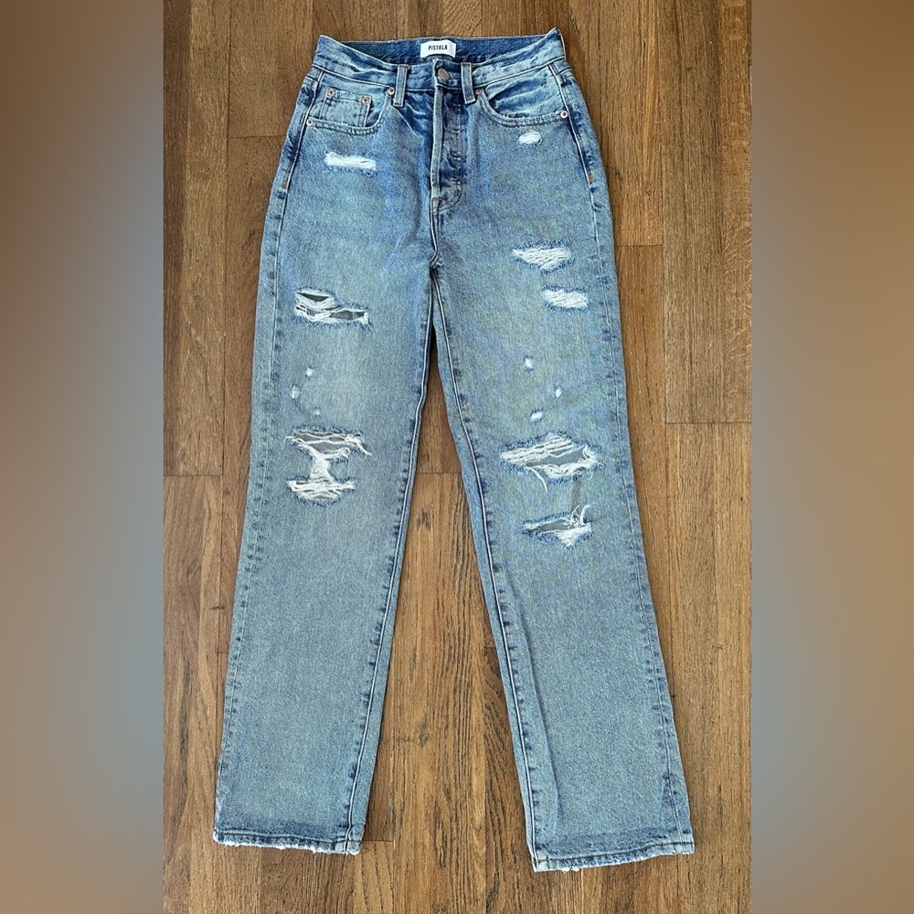Pistola Super High Rise Straight Denim